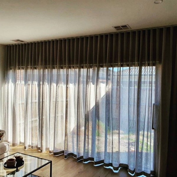 Wall to wall, floor to ceiling sfold motorized curtains | Our works ...