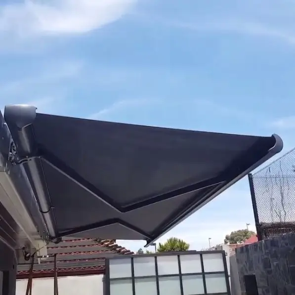 Special order 6meter awning by 4 mt projection. Roof Rafter installation.