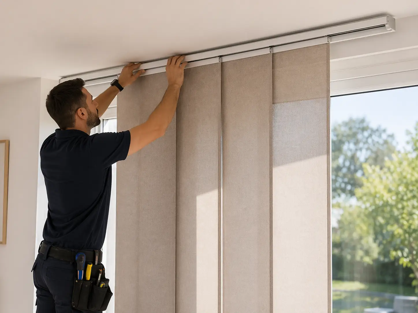 Installation panel blinds