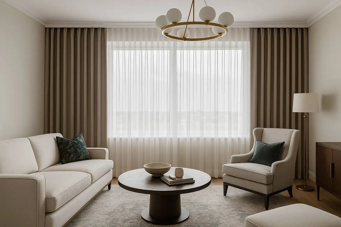 modern s-fold curtains living room