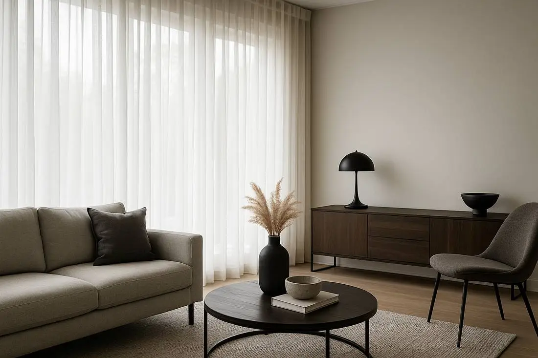 white sheer curtains for living room