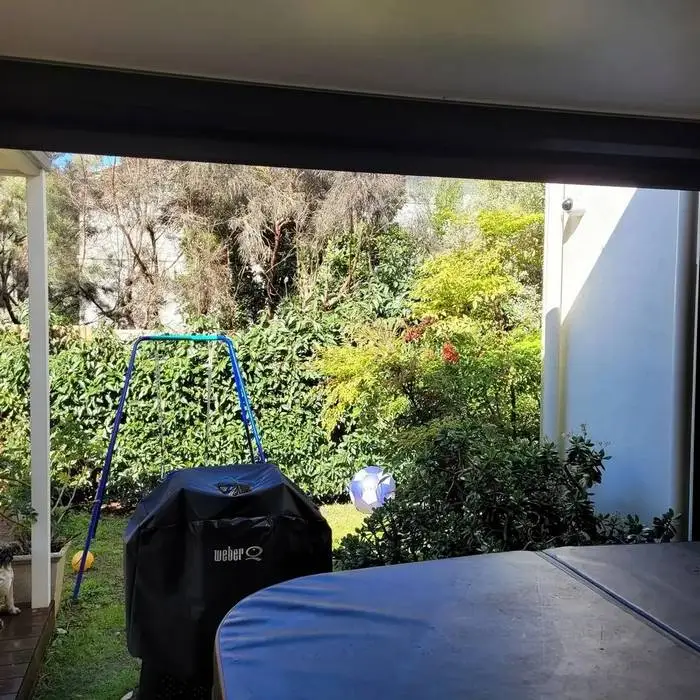 External blinds stop the sun | InDesign Blinds Our Works External blinds stop the sun before it gets to the glass.