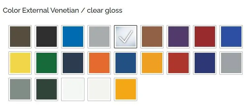 Colours Venetian Blind External