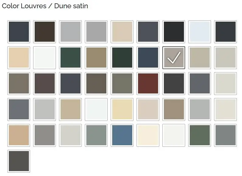 Colours External Louvres