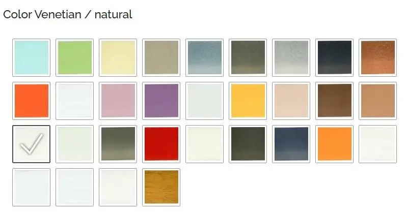 Colours Venetian Blind internal